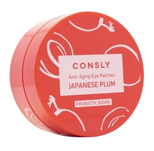 CONSLY патчи гидрогелевые д/зрелой кожи вокруг глаз с пробиотиками и экстрактом сливы 60шт